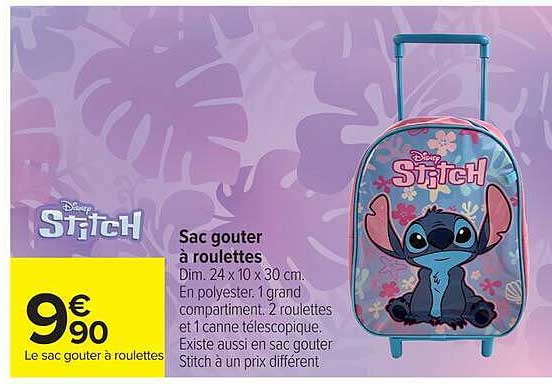 Sac gouter à roulettes