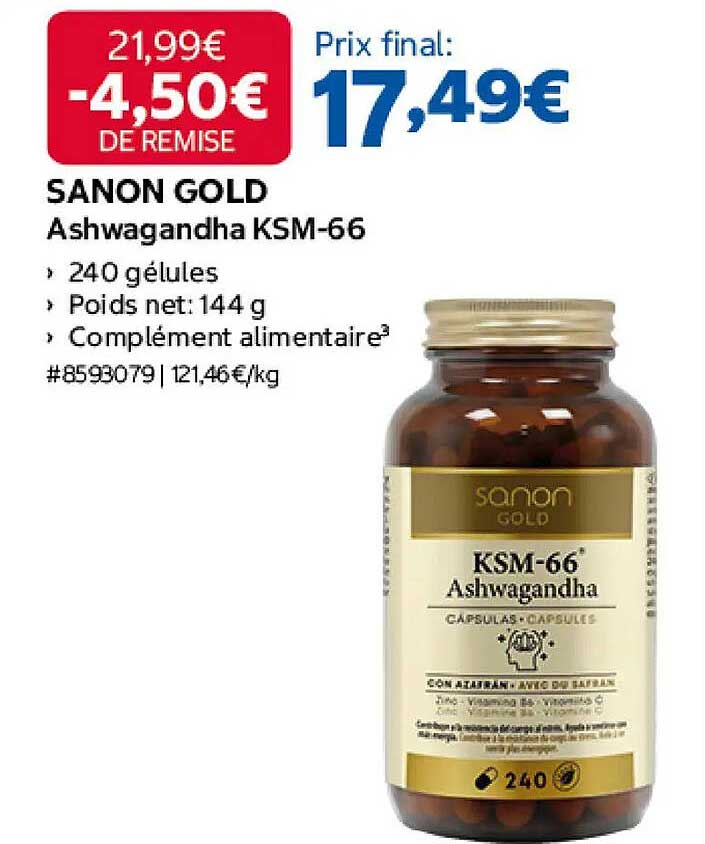 SANON GOLD Ashwagandha KSM-66