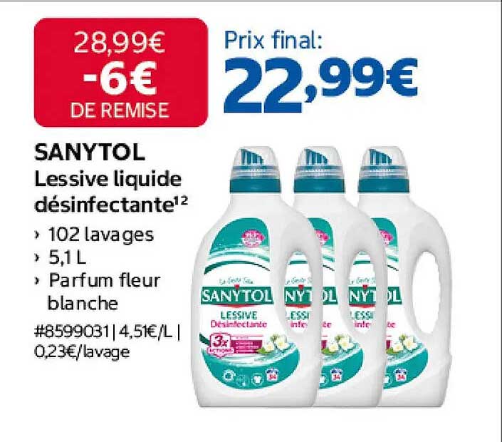 SANYTOL Lessive liquide désinfectante¹²
