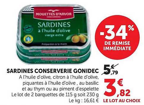 SARDINES CONSERVERIE GONIDEC