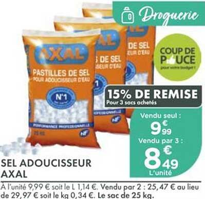 SEL ADOUCISSEUR AXAL