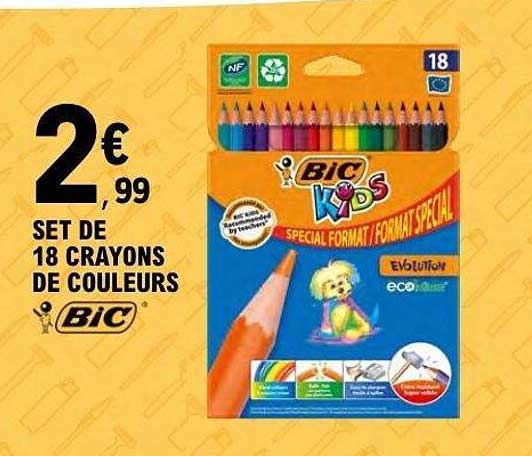SET DE 18 CRAYONS DE COULEURS BIC