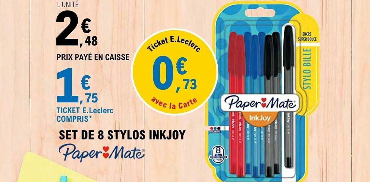 SET DE 8 STYLOS INKJOY PaperMate