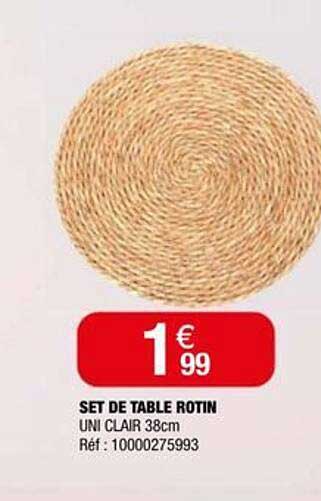 SET DE TABLE ROTIN