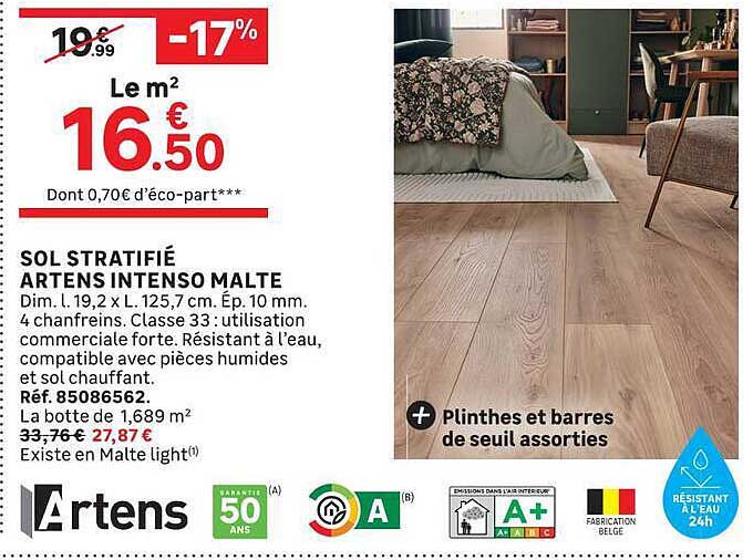 SOL STRATIFIÉ ARTENS INTENSO MALTE