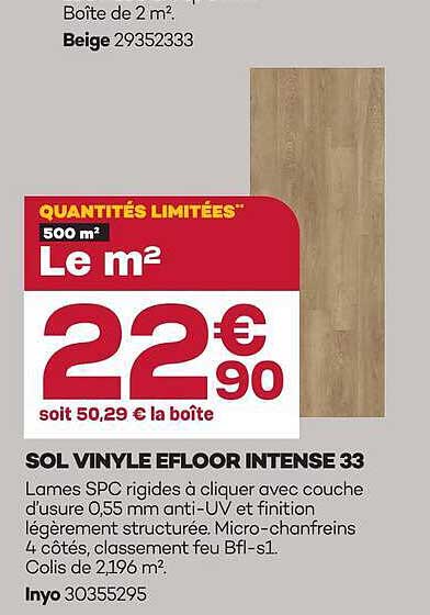 SOL VINYLE EFLOOR INTENSE 33