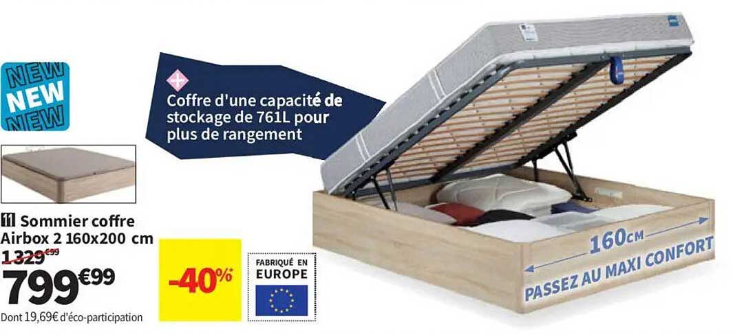 Sommier coffre Airbox 2 160x200 cm
