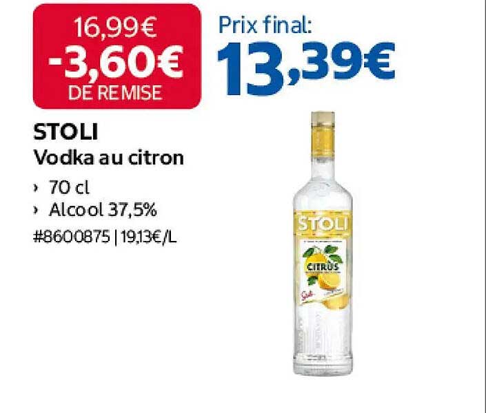 STOLI Vodka au citron