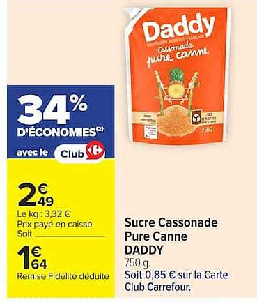 Sucre Cassonade Pure Canne DADDY