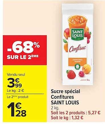 Sucre spécial Confisuc SAINT LOUIS