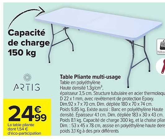 Table Pliante multi-usage