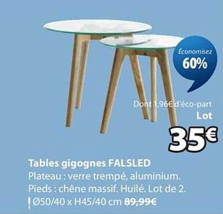 Tables gigognes FALSLED
