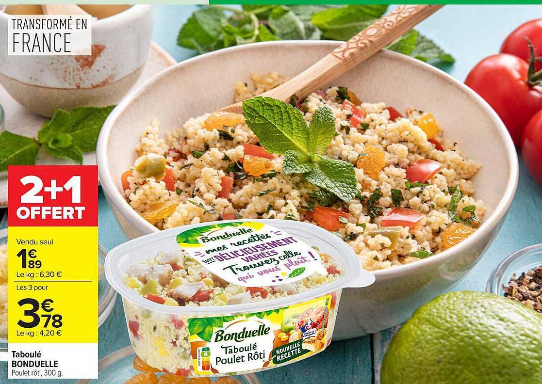 Taboulé BONDUELLE Poulet rôti, 300 g