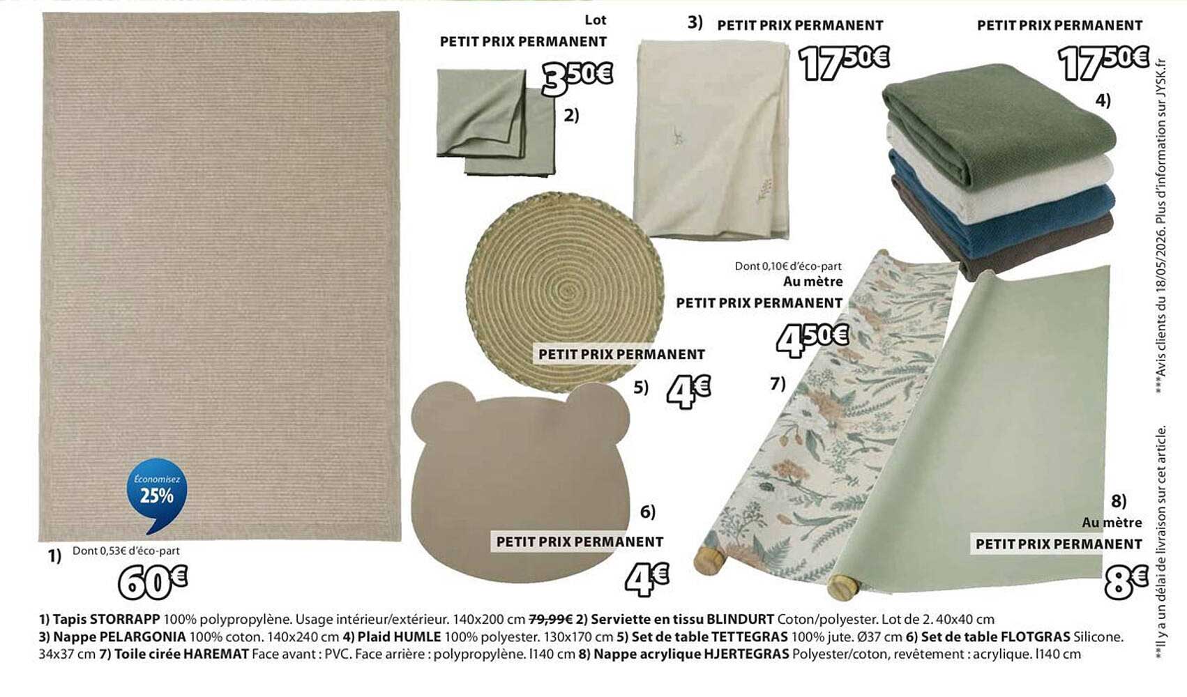 Tapis STORRAPP 100% polypropylène. Usage intérieur/extérieur. 140x200 cm