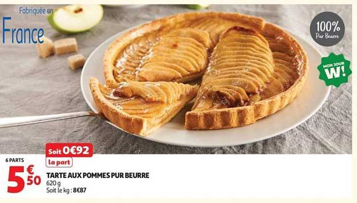 TARTE AUX POMMES PUR BEURRE