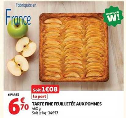 TARTE FINE FEUILLETÉE AUX POMMES