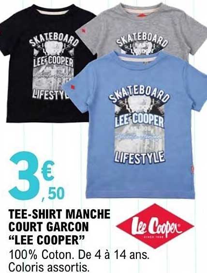 TEE-SHIRT MANCHE COURT GARCON "LEE COOPER"