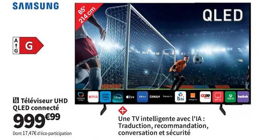 Téléviseur UHD QLED connecté
