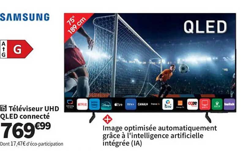 Téléviseur UHD QLED connecté