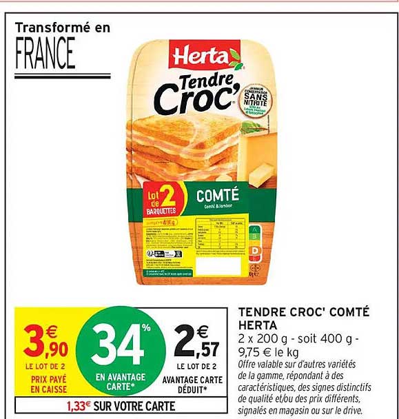 TENDRE CROC' COMTÉ HERTA