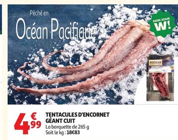 TENTACULES D'ENCORNET GÉANT CUIT