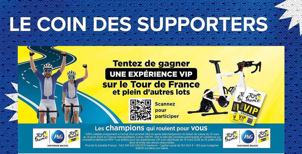 Tentez de gagner UNE EXPÉRIENCE VIP sur le Tour de France et plein d’autres lots