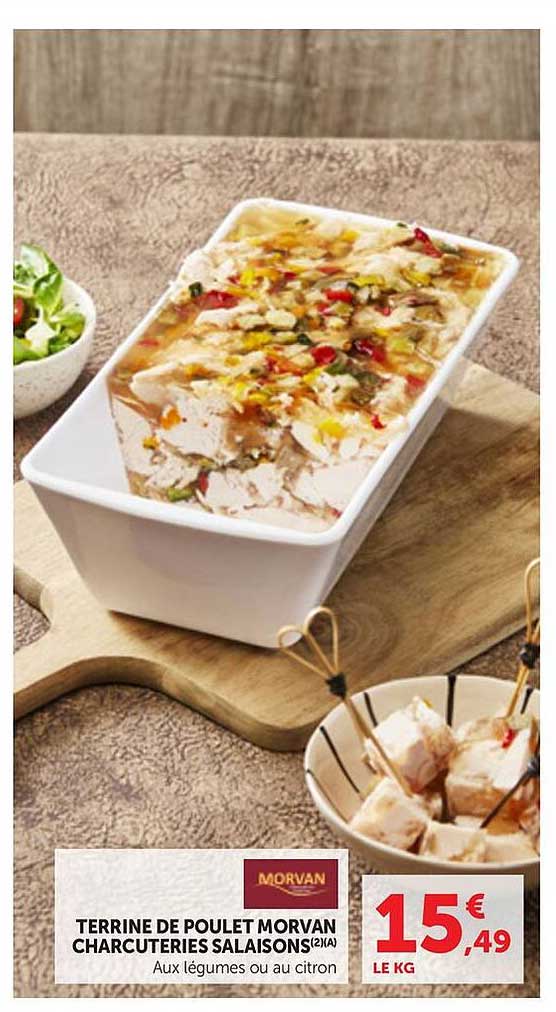 TERRINE DE POULET MORVAN CHARCUTERIES SALAISONS(2)A4 Aux légumes ou au citron