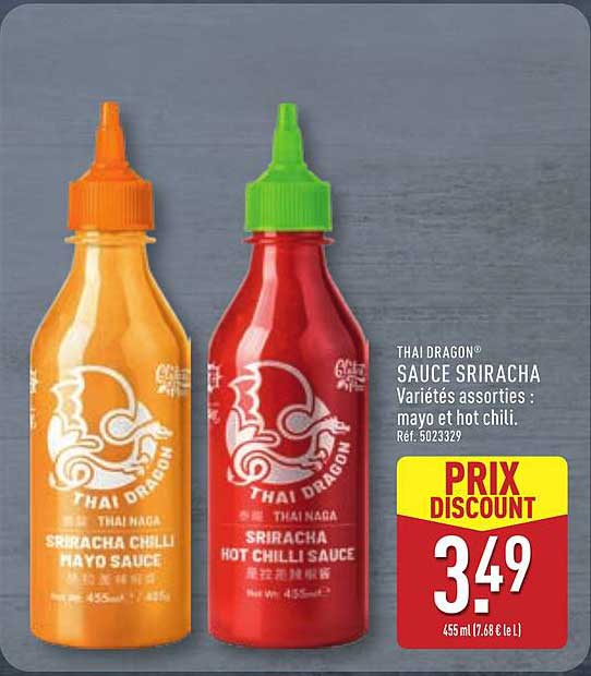 THAI DRAGON® SAUCE SRIRACHA Variétés assorties : mayo et hot chili. Réf. 5023329