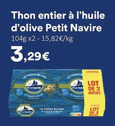 Thon entier à l’huile d’olive Petit Navire