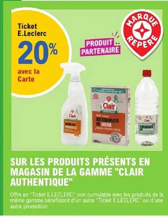 Ticket E.Leclerc 20% avec la Carte