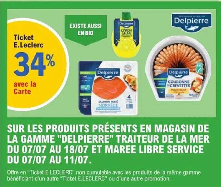 Ticket E.Leclerc 34% avec la Carte
