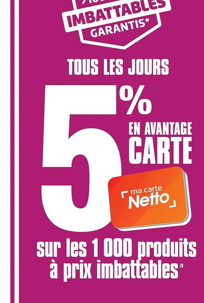 TOUS LES JOURS 5% EN AVANTAGE CARTE