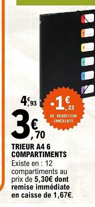 TRIEUR A4 6 COMPARTIMENTS