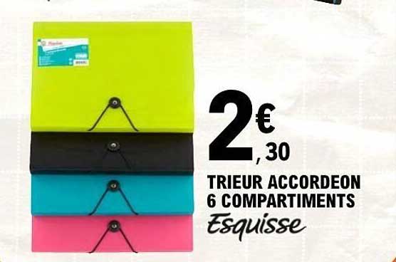 TRIEUR ACCORDEON 6 COMPARTIMENTS Esquisse