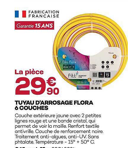 TUYAU D'ARROSAGE FLORA 6 COUCHES