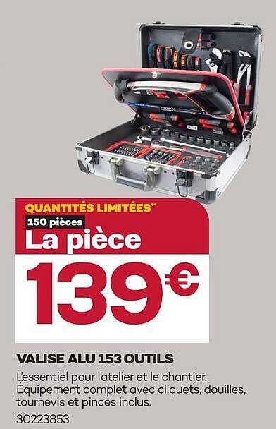 VALISE ALU 153 OUTILS