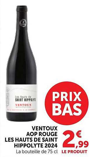 VENTOUX AOP ROUGE LES HAUTS DE SAINT HIPPOLYTE 2024