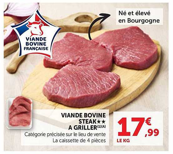 VIANDE BOVINE STEAK★★ A GRILLER