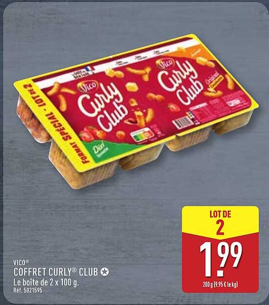 VICO® COFFRET CURLY® CLUB Le boîte de 2 x 100 g. Réf. 5021595