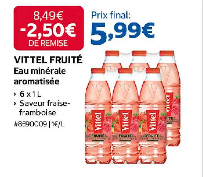 VITTEL FRUITÉ Eau minérale aromatisée