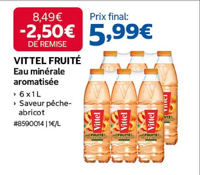 VITTEL FRUITÉ Eau minérale aromatisée