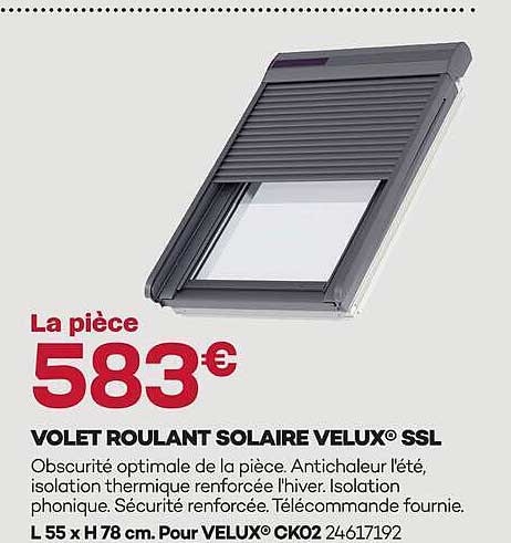VOLET ROULANT SOLAIRE VELUX® SSL