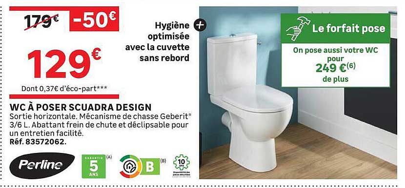 WC À POSER SQUARE DESIGN