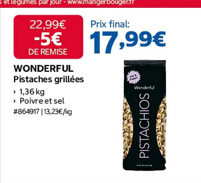 WONDERFUL Pistaches grillées