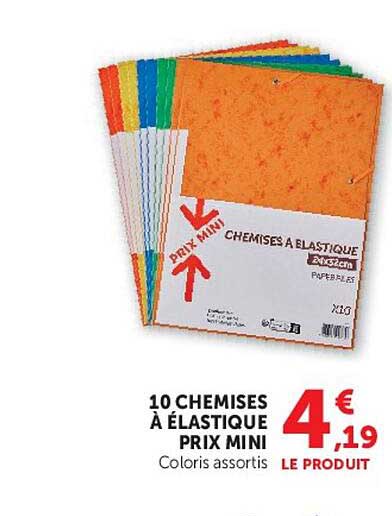 10 CHEMISES À ÉLASTIQUE PRIX MINI Coloris assortis