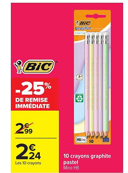 10 crayons graphite pastel Mine HB