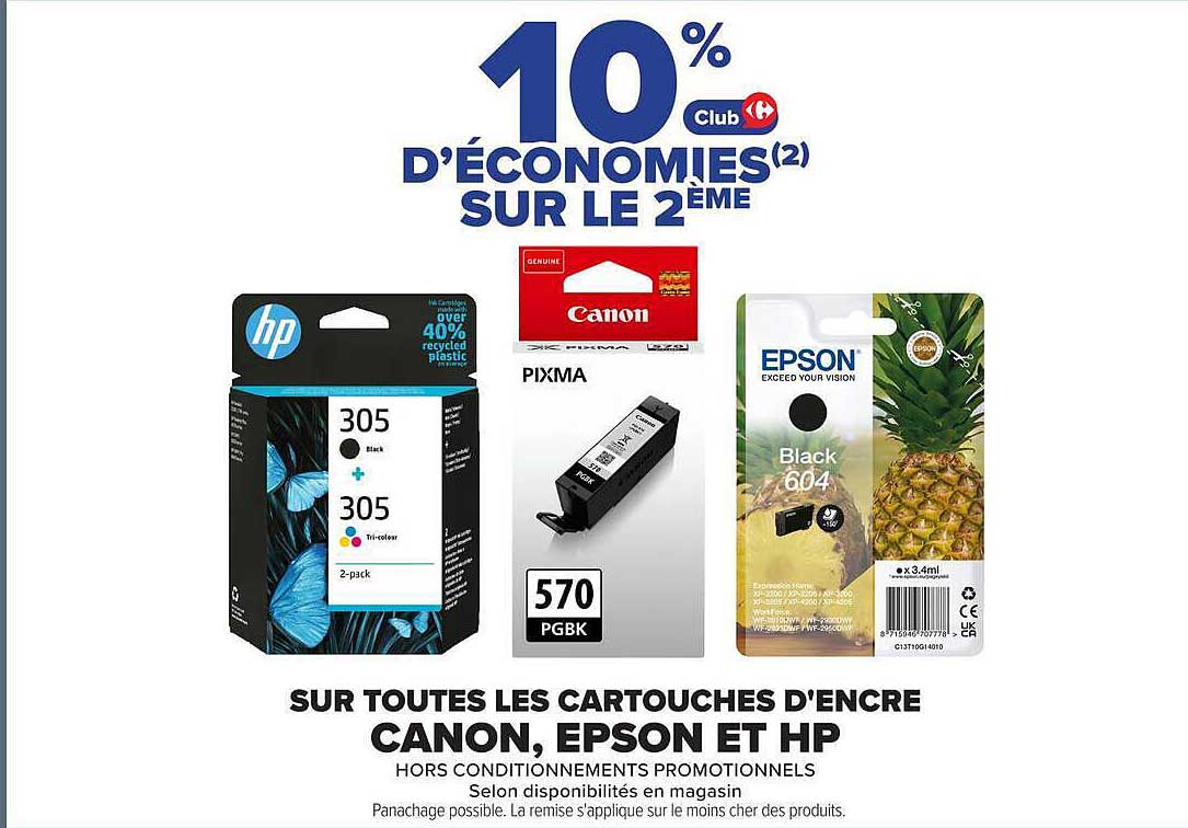 10% D’ÉCONOMIES(2) SUR LE 2ÈME