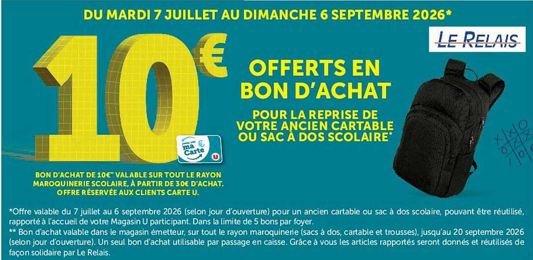 10€ OFFERTS EN BON D’ACHAT