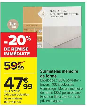 -20% DE REMISE IMMÉDIATE