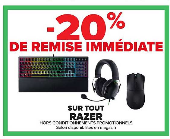 -20% DE REMISE IMMÉDIATE SUR TOUT RAZER